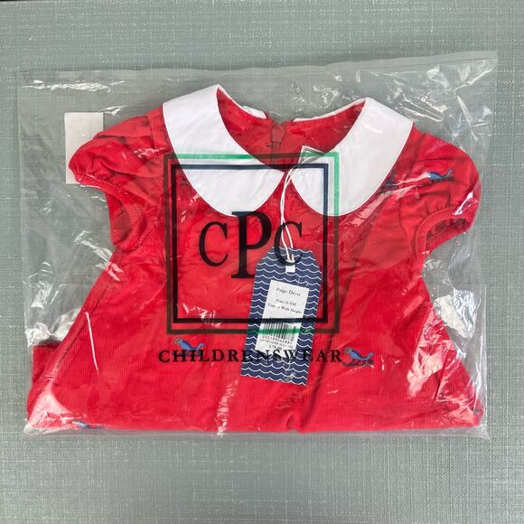 Classic Prep Childrenswear Paige Dress Tomato Red with Sleighs 6-9 Months NWT - Picture 10 of 10